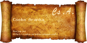 Cseke Aranka névjegykártya