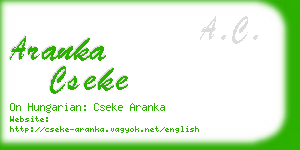 aranka cseke business card